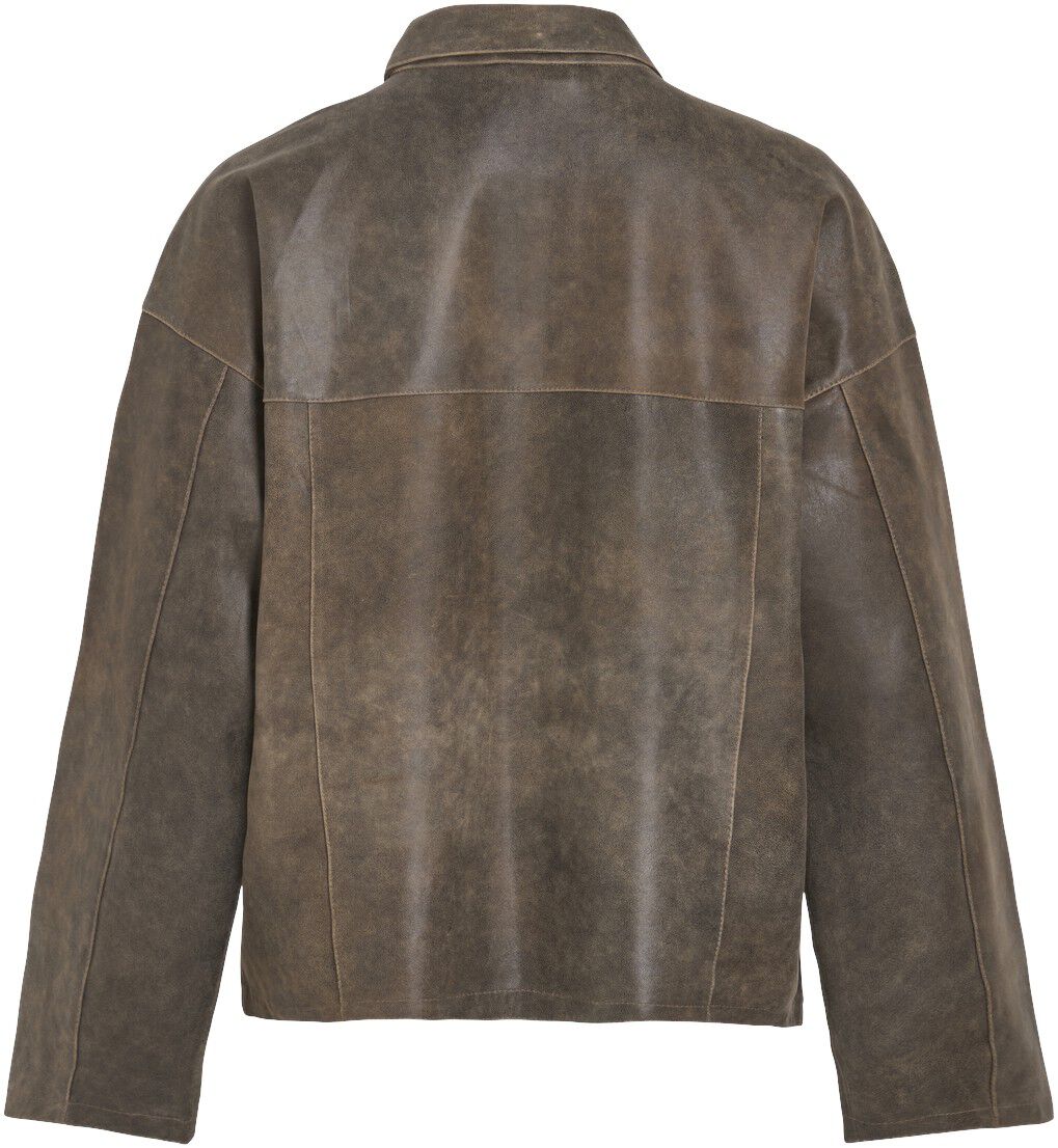 Rounila Ls Leather Overshirt/1