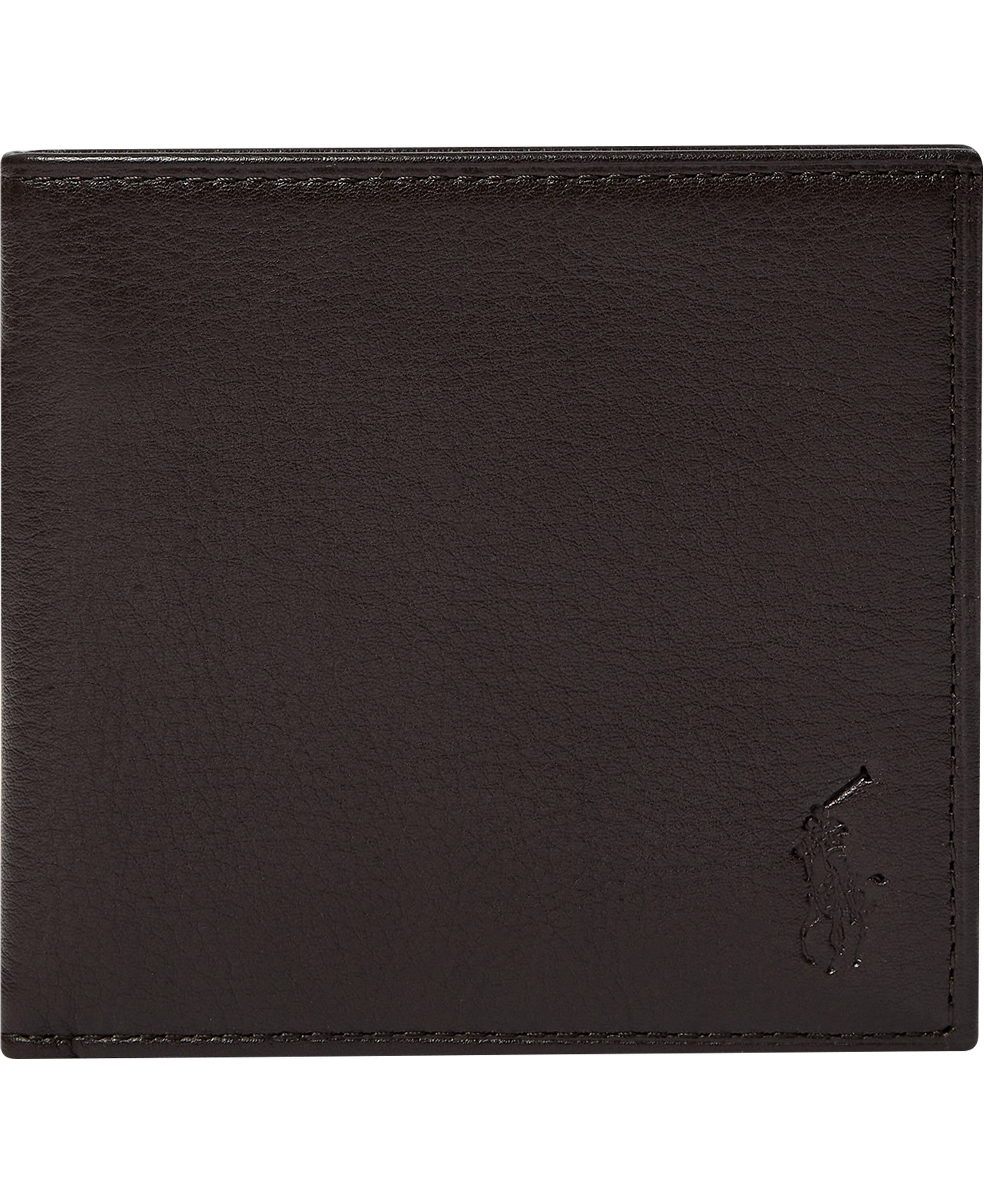 Pebbled Leather Billfold Coin Wallet