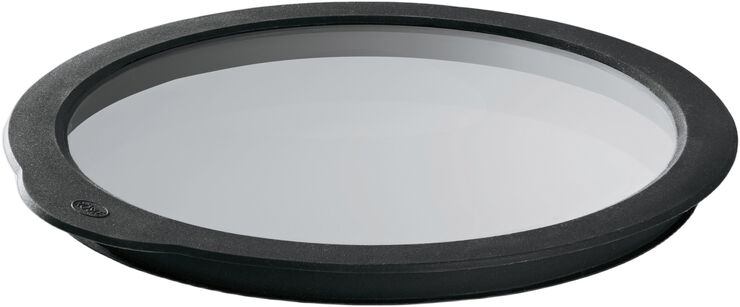 Glasslokk 24 cm Klar/Svart