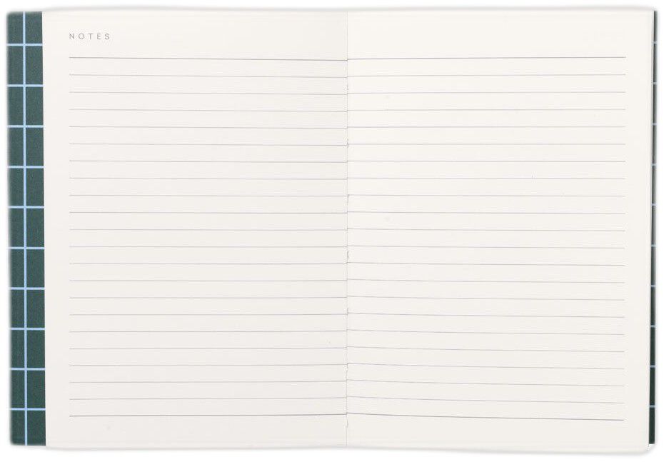 UMA notebook, flat lay binding
