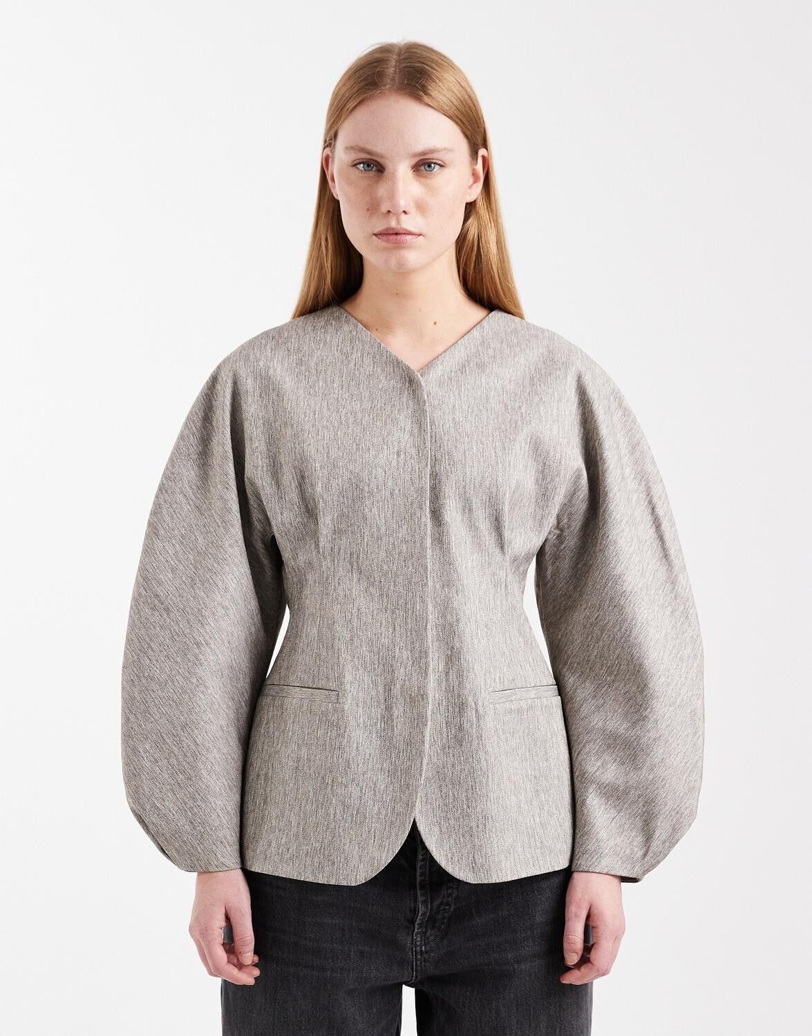 Tstona Collarless Blazer Wvn