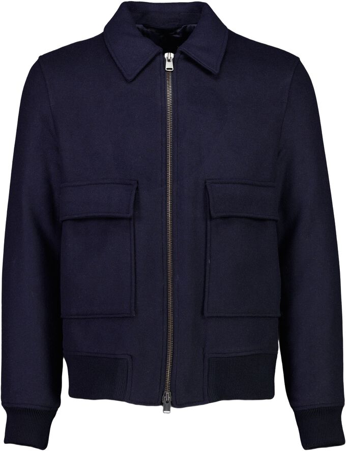 Wool look zip-through jacket