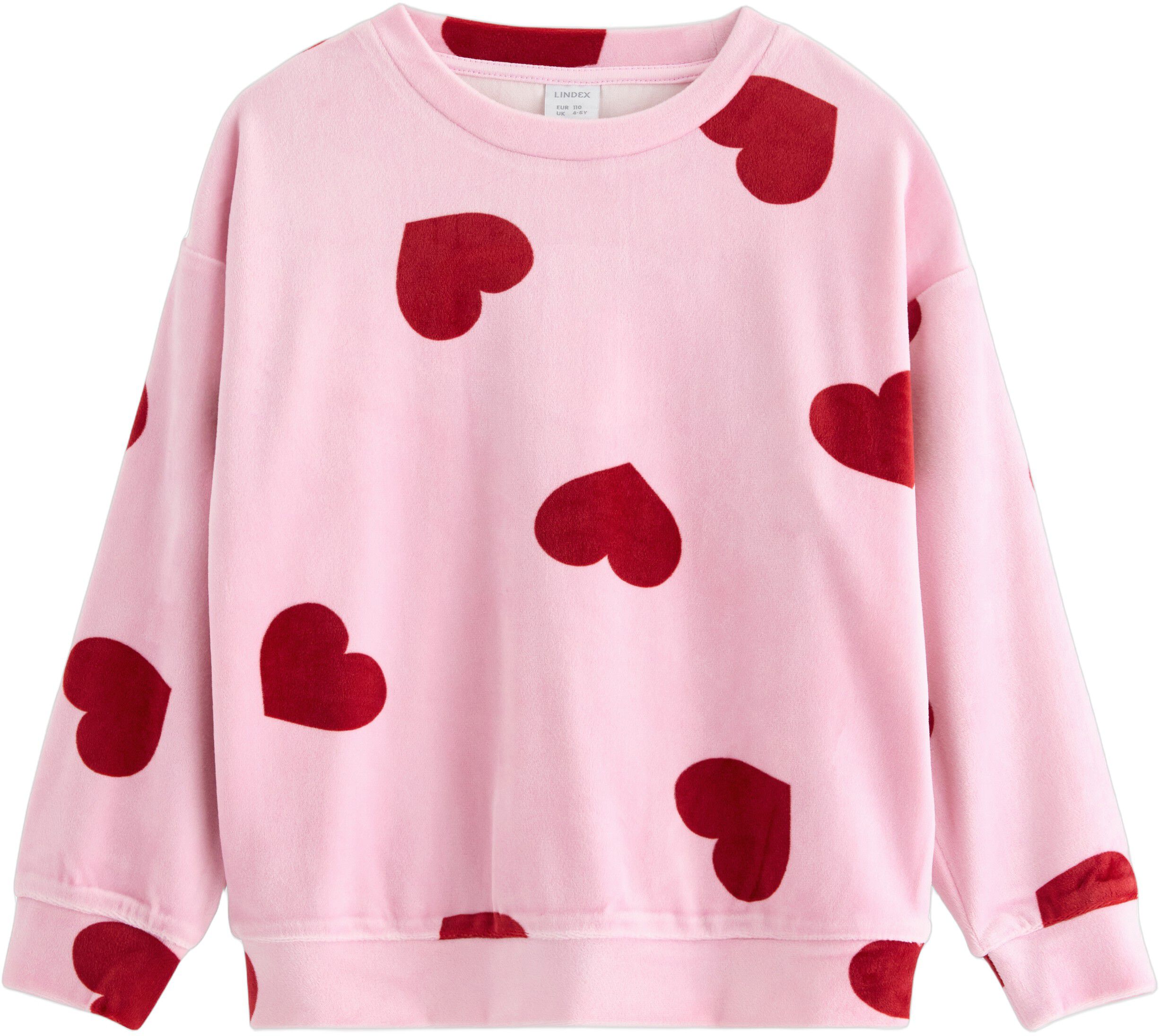 Soft long-sleeved jumper in velour