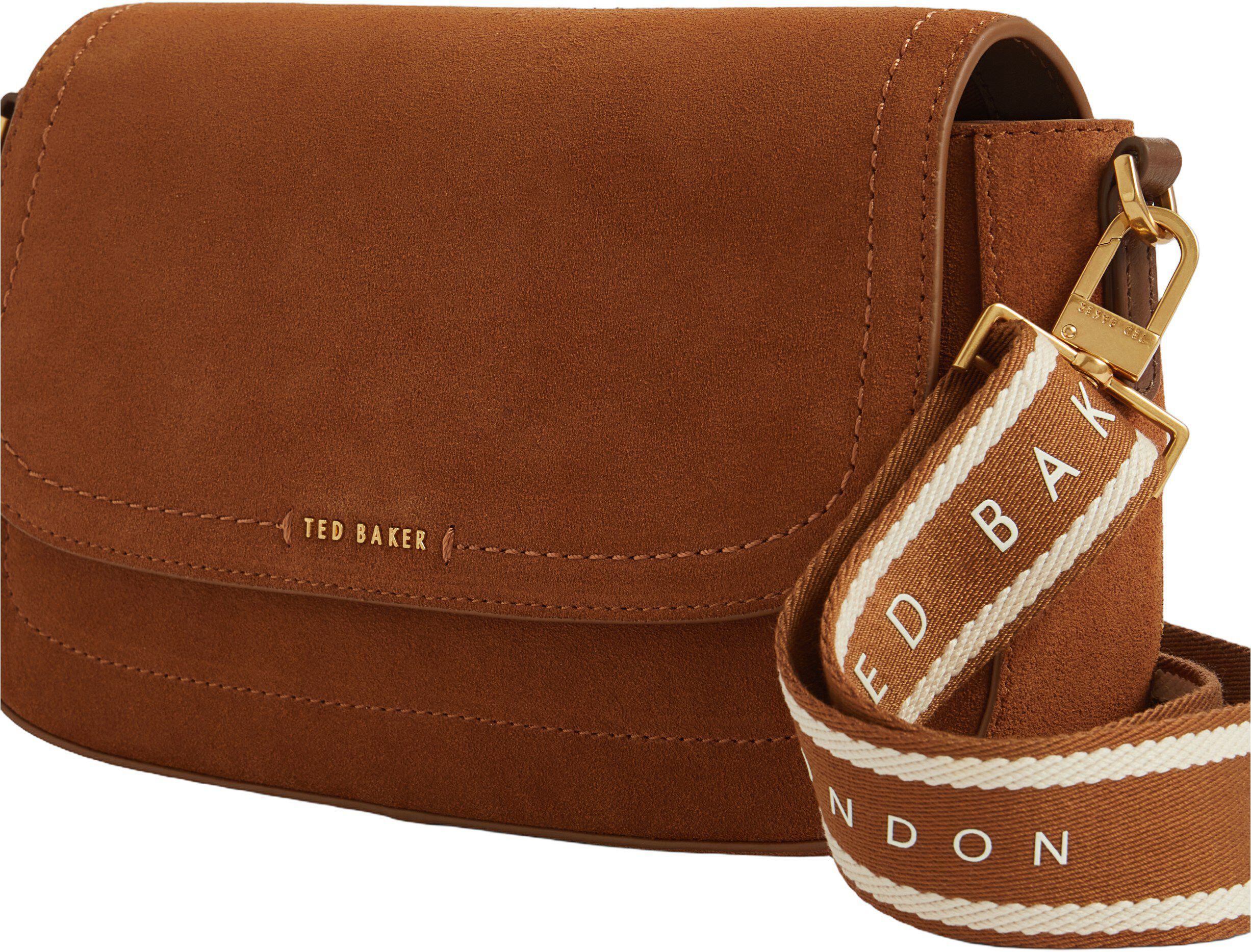 SHAYNE Webbing Suede Crossbody Bag