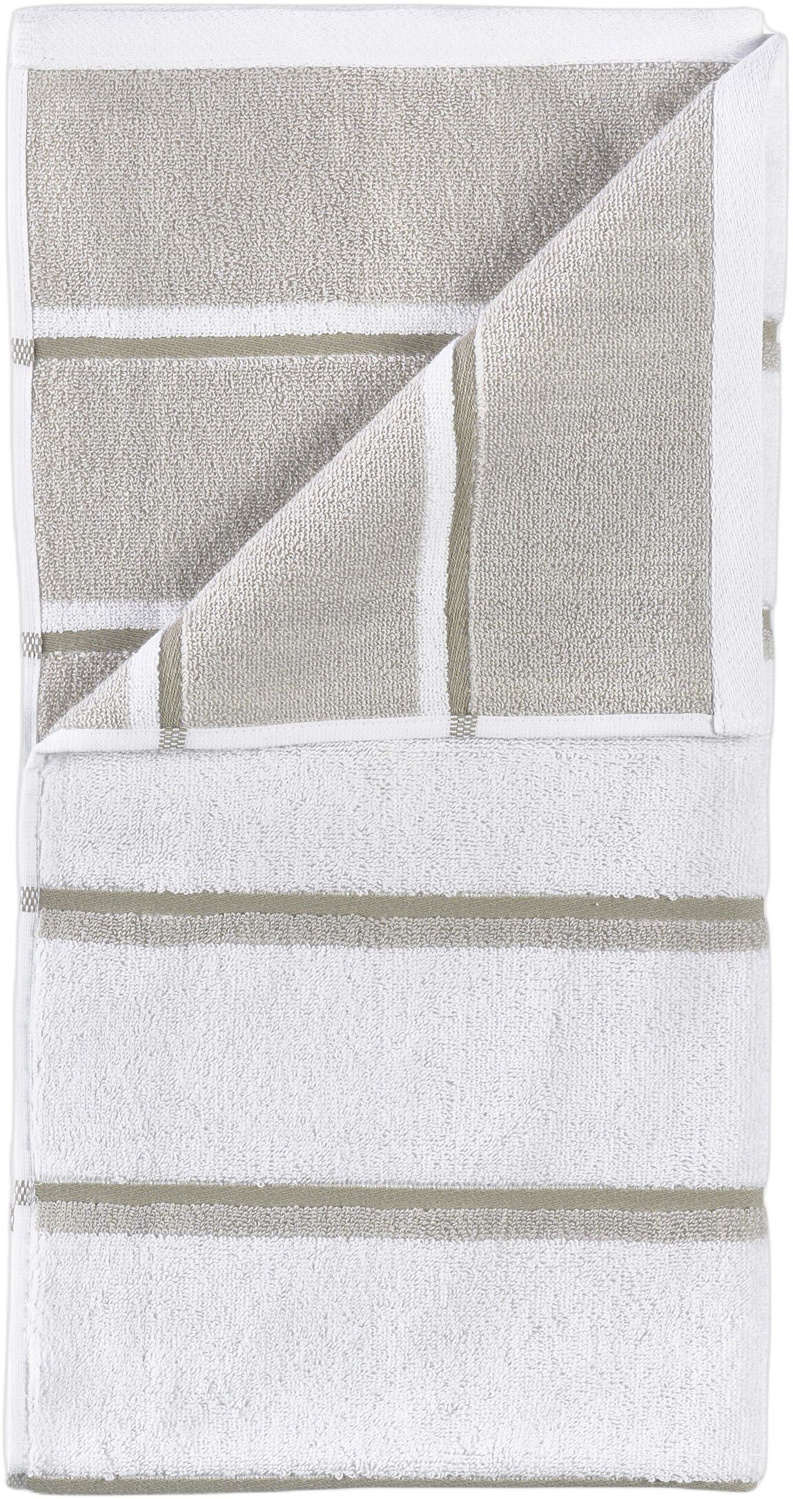 H&aring;ndkle Sauna 50x100 White/Soft Grey/Eucalyptus