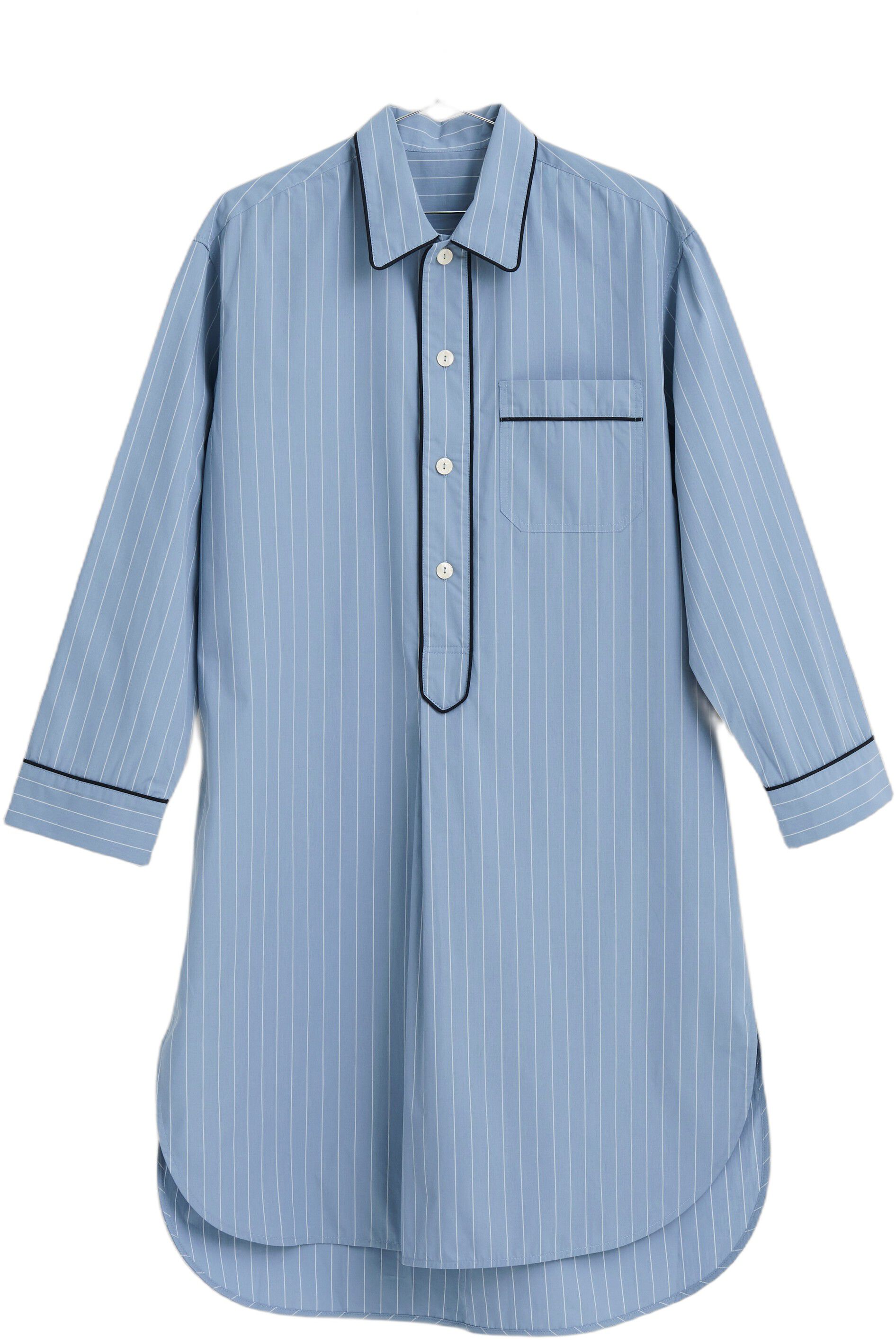Fineline Long Nightshirt-M/L-Blue