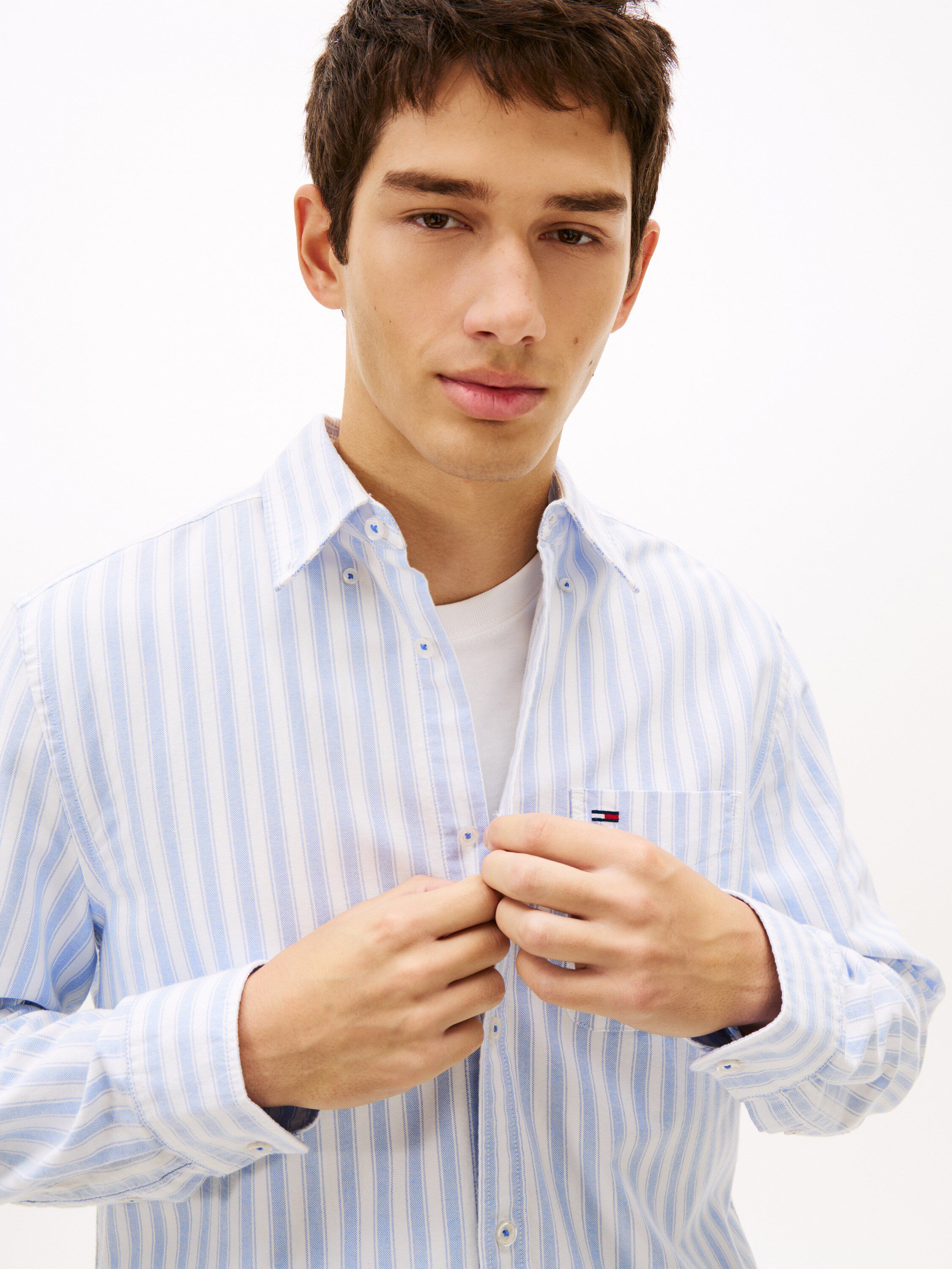 Regular Fit Stripe Oxford Shirt