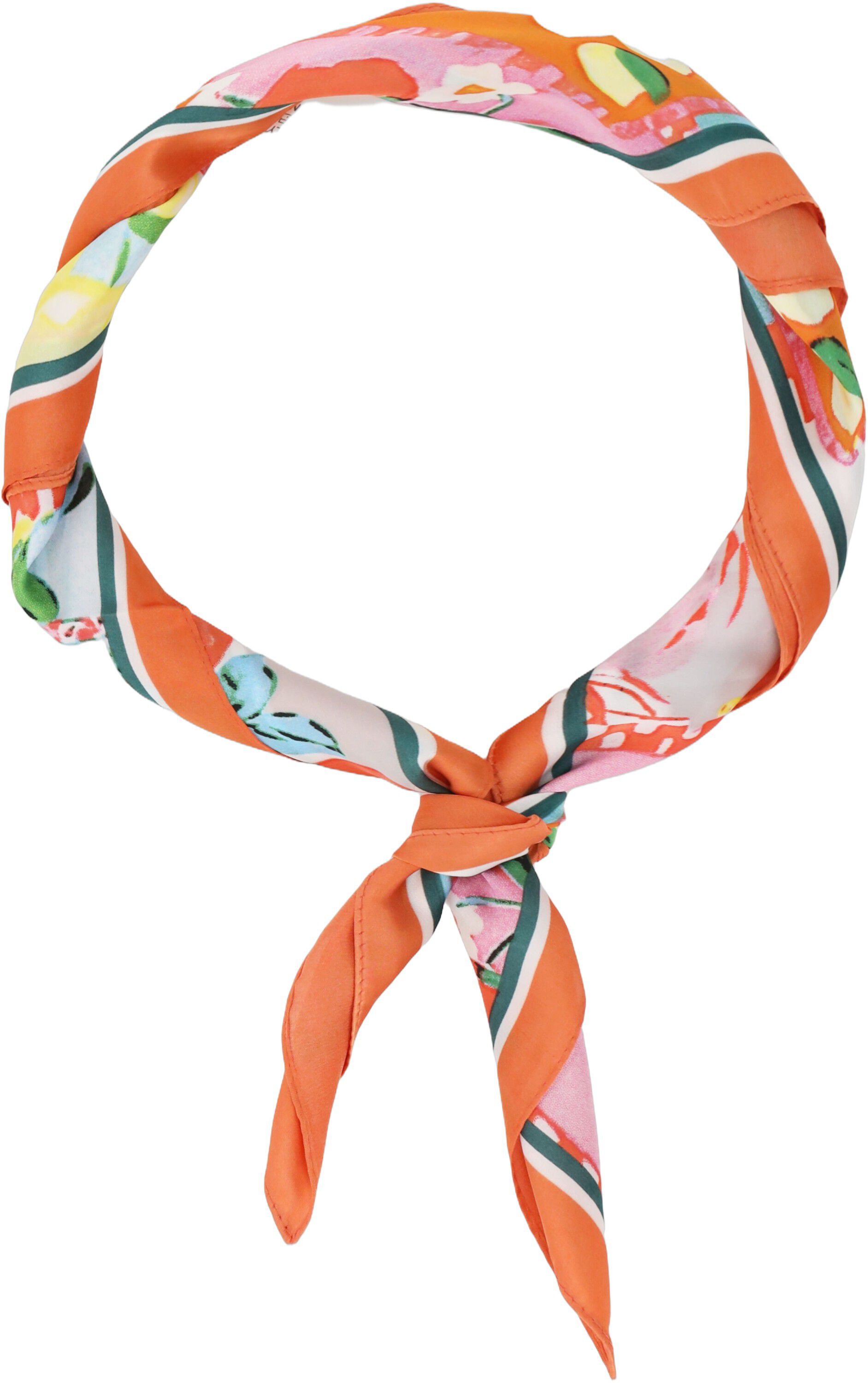 Satin scarf vintage lemon