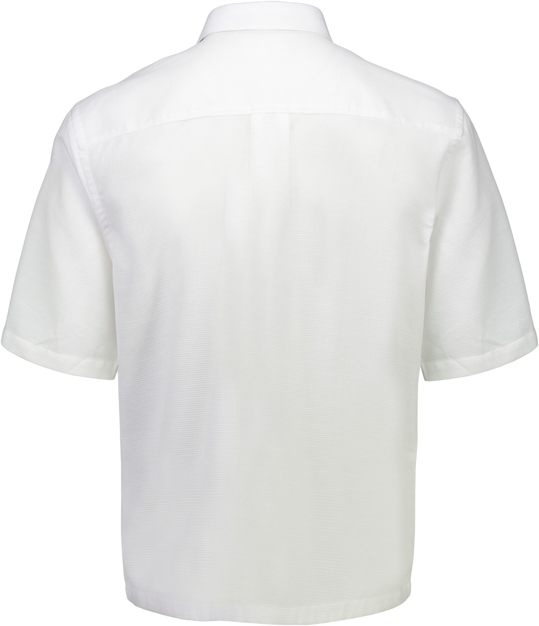 Solid dobby cotton shirt S/S