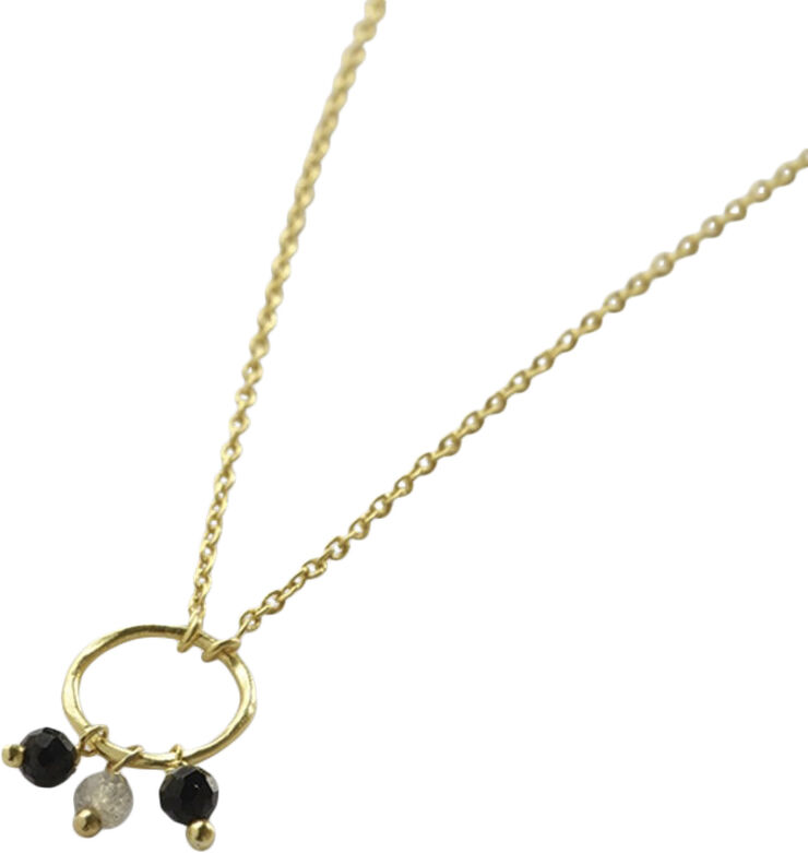 Sentiment Black Onyx Labradorite Necklace GP