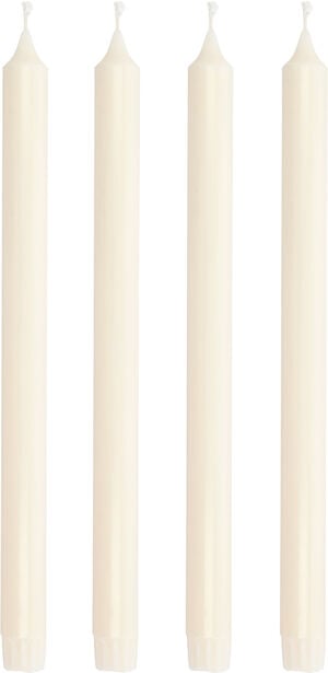 Kronlys Aia 30 cm 4 stk. Cream Stearin