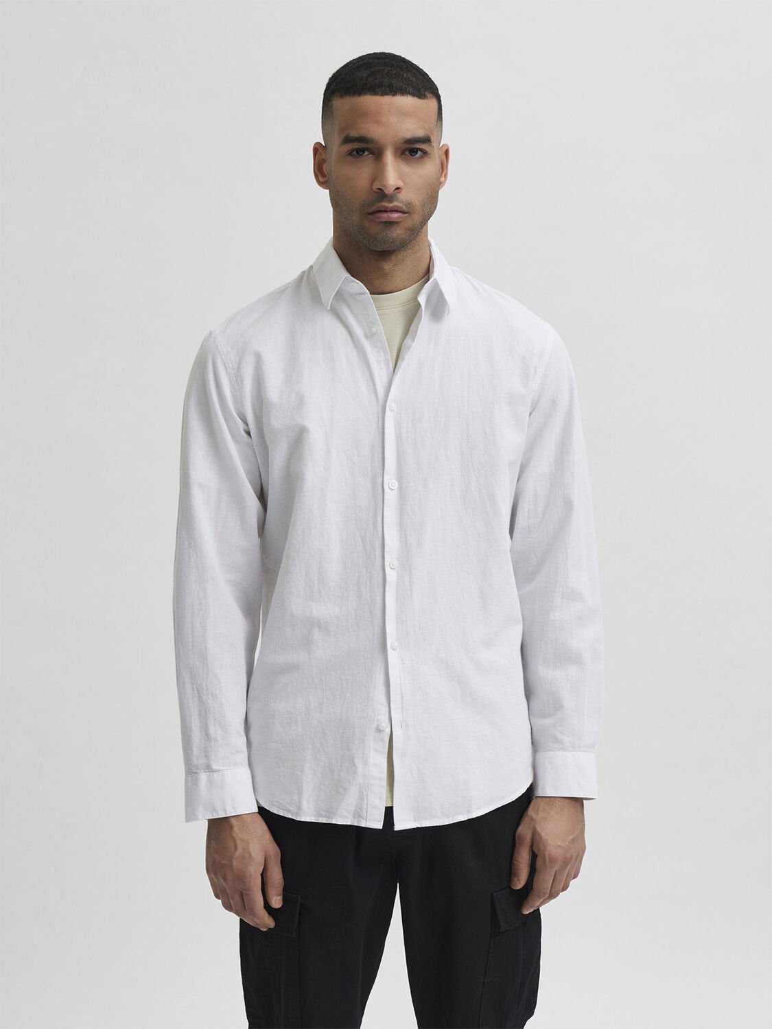 SLHSLIMNEW-LINEN SHIRT LS CLASSIC W
