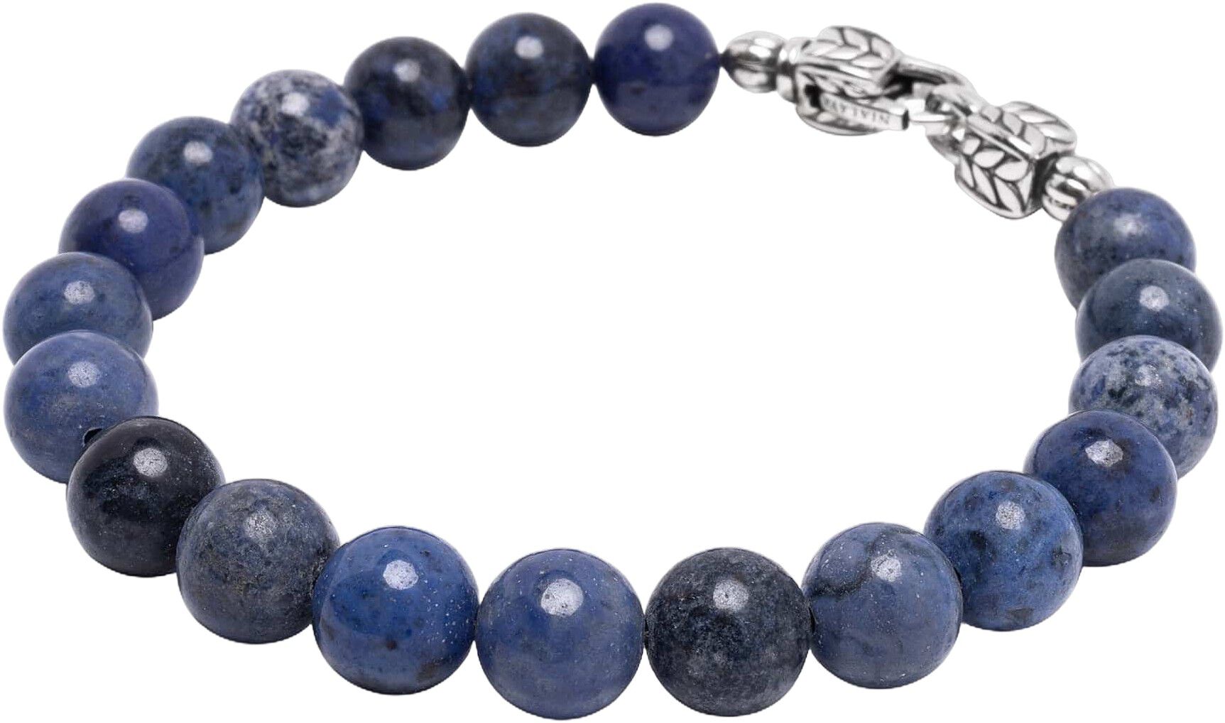 Blue Dumortierite Healing Bracelet with Silver Lock