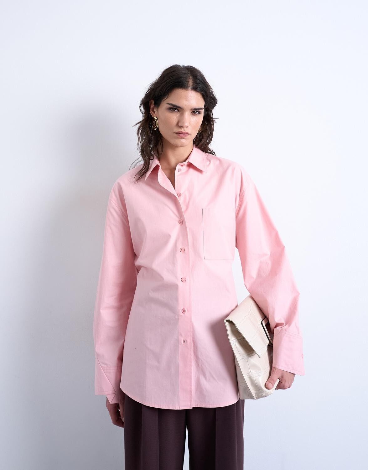 Tsdemi Ls Oversized Shirt Wvn