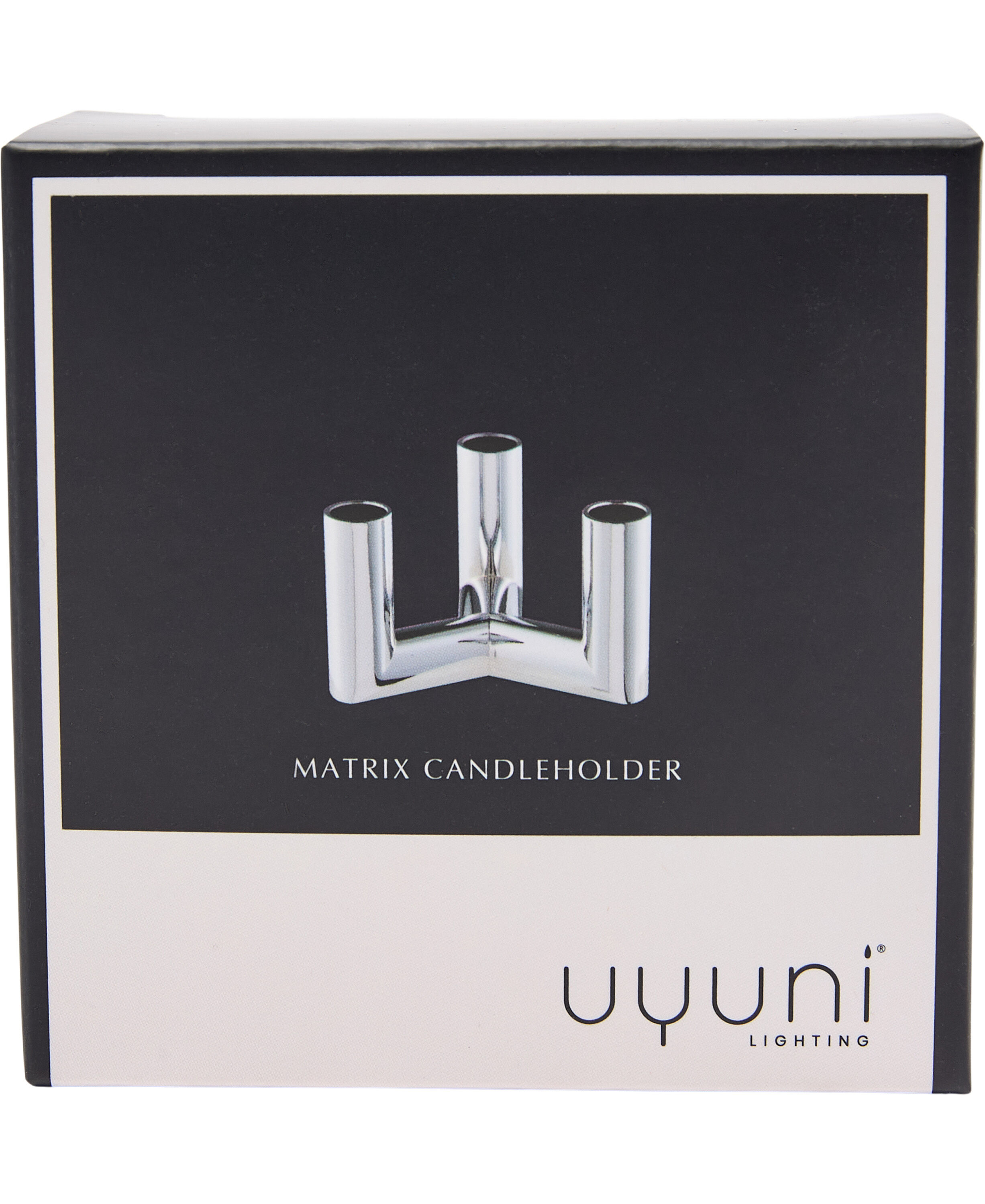 MATRIX Candle Holder - 3'arm Mini Taper - Chrome - 7,5 x 4,5 CM