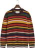 MULTI COLORED STRIPED C-NECK