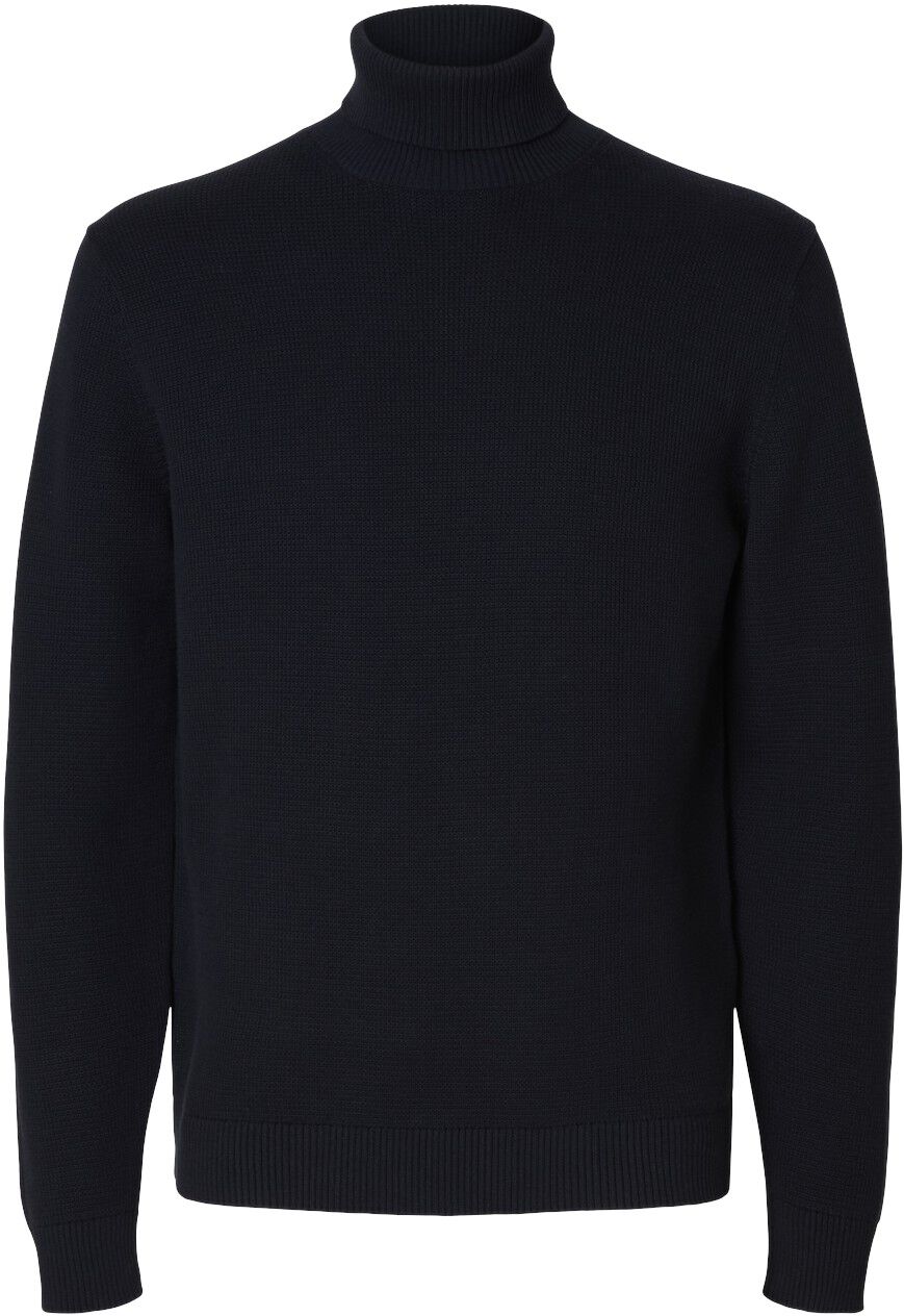 SLHDANE LS KNIT STRUCTURE ROLL NECK