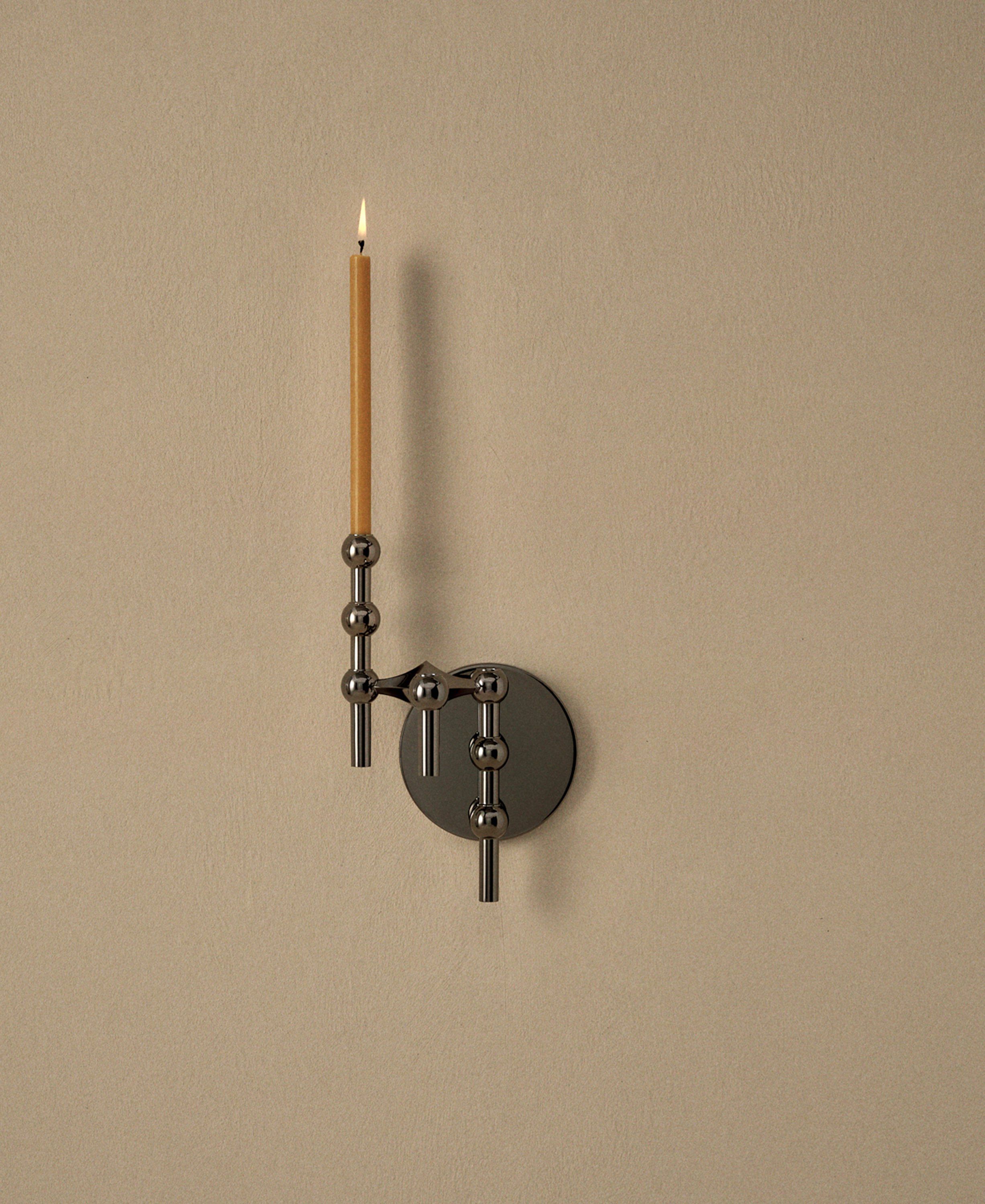 STOFF Nagel&reg; lysestage sort krom