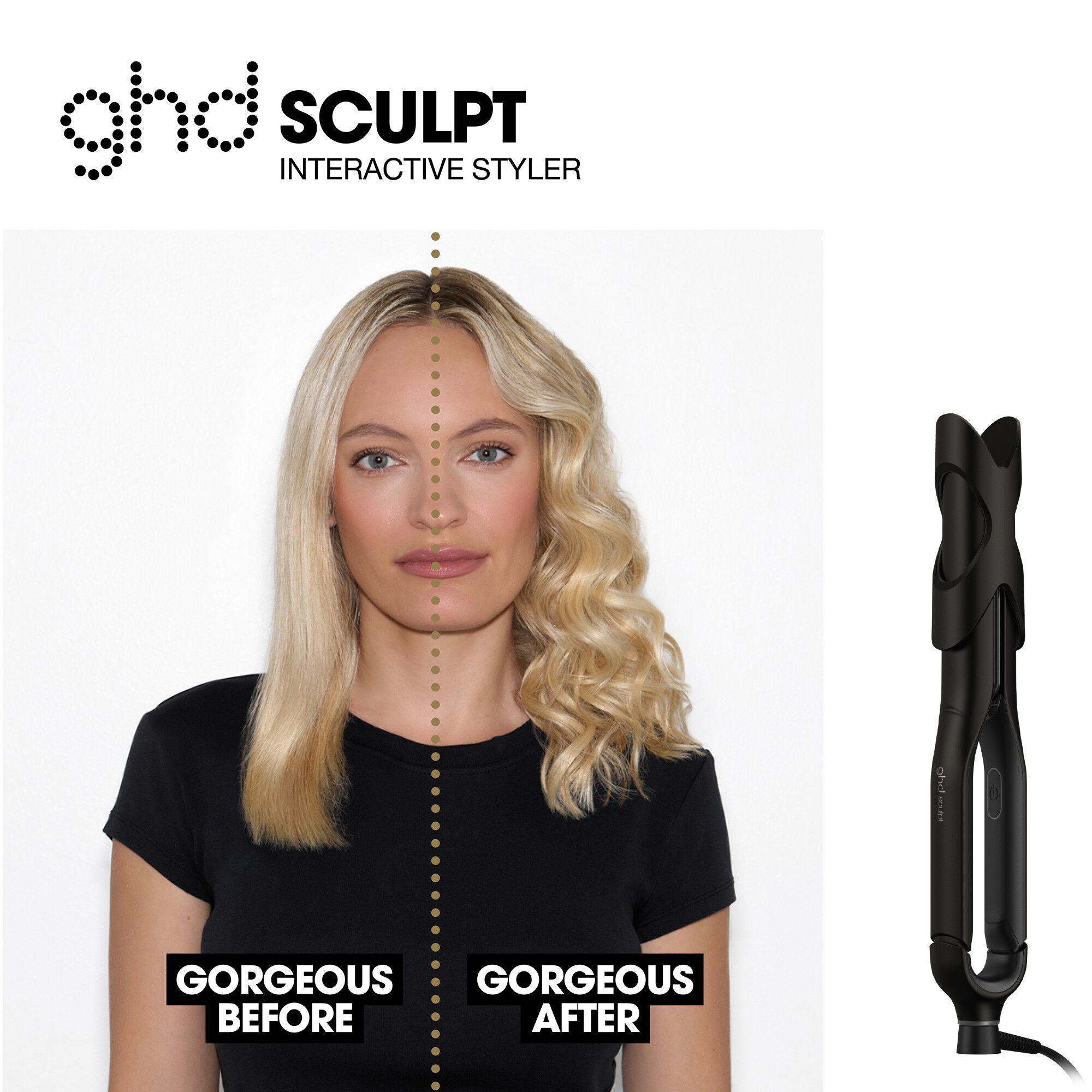 ghd Sculpt Interactive Hair Straightener - Black