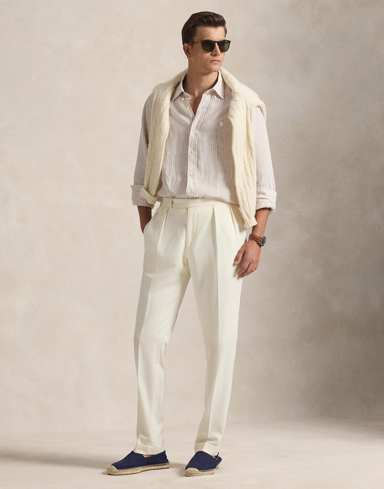 Custom Fit Striped Linen Shirt