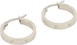 Earrings with engraved hearts