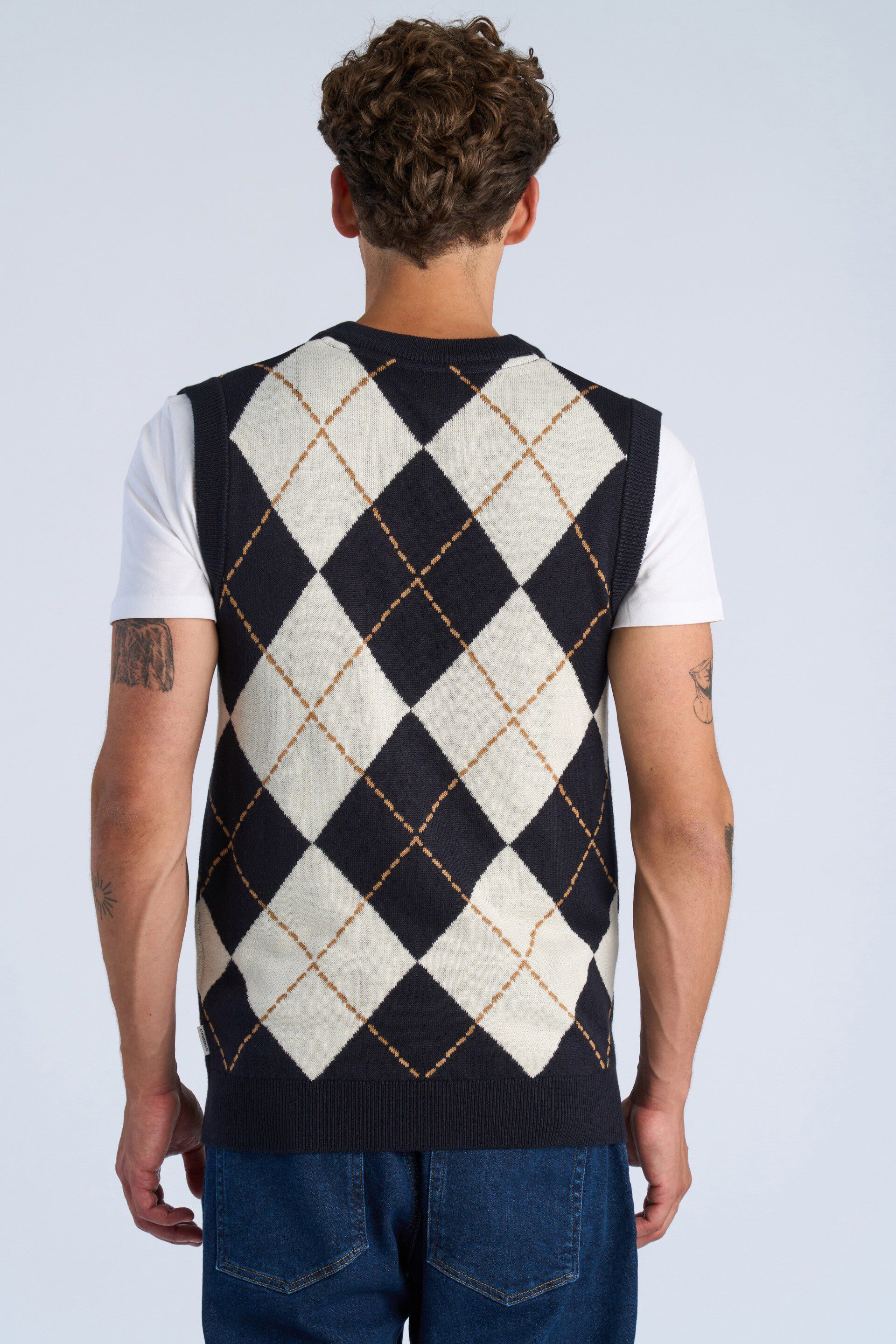 Christmas argyle vest