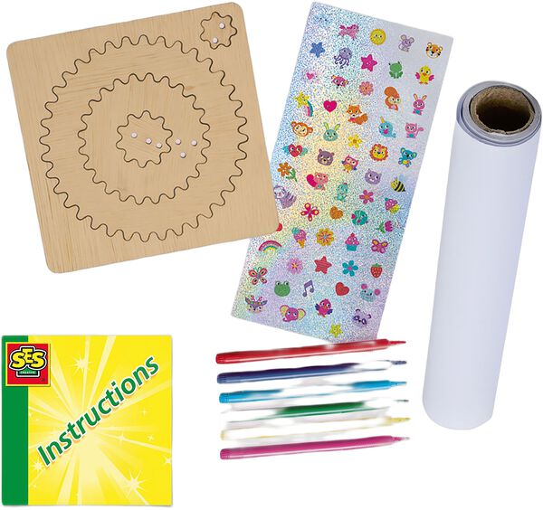 SES Creative - Spiraltegnesæt af træ