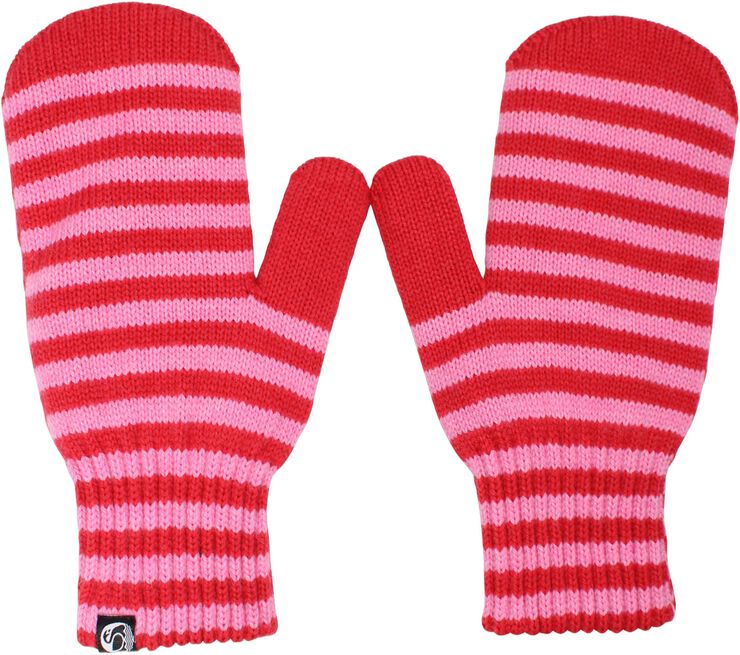Danicebird Wool Mittens Bright Red/Spicy Pink
