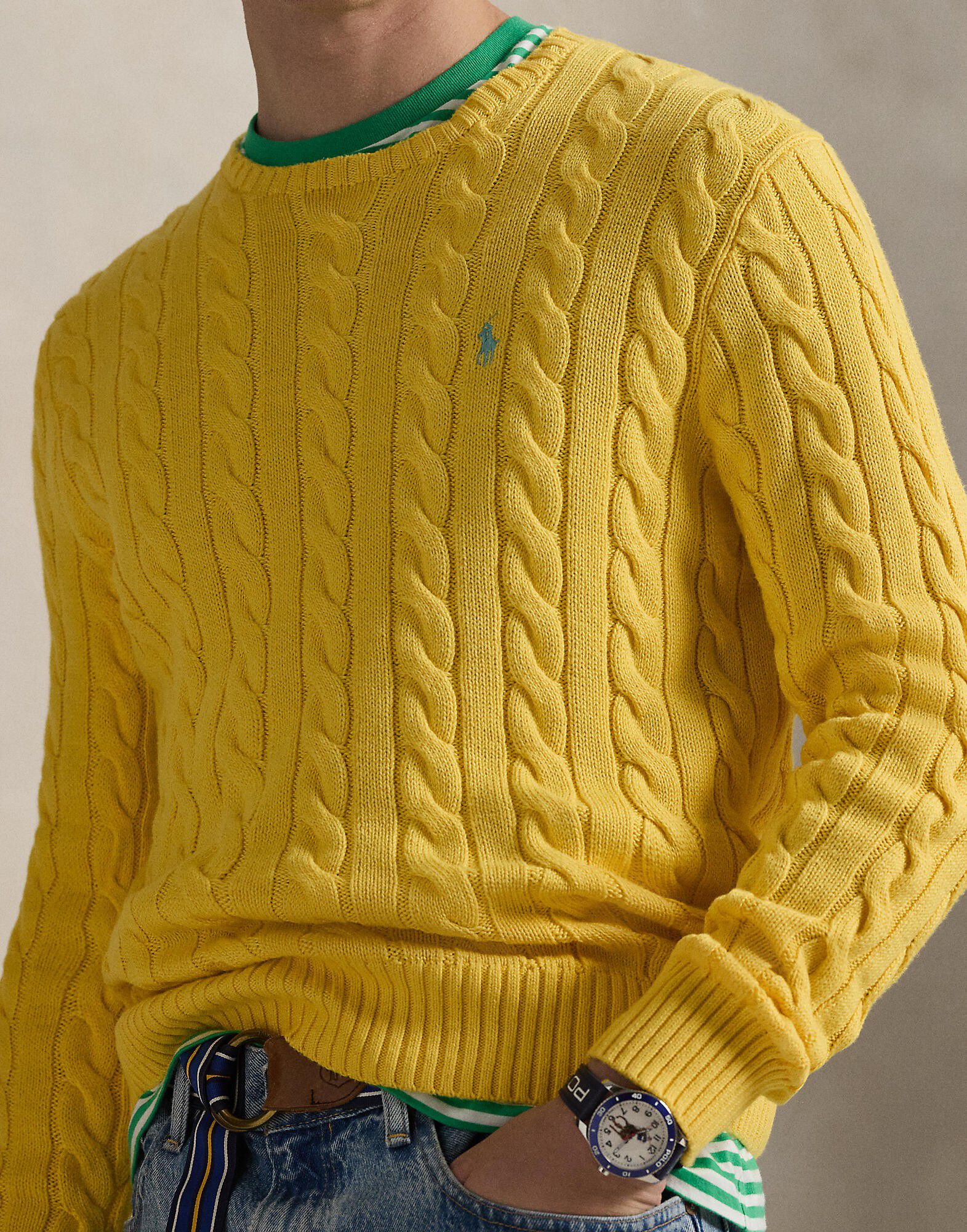 Cable-Knit Cotton Sweater