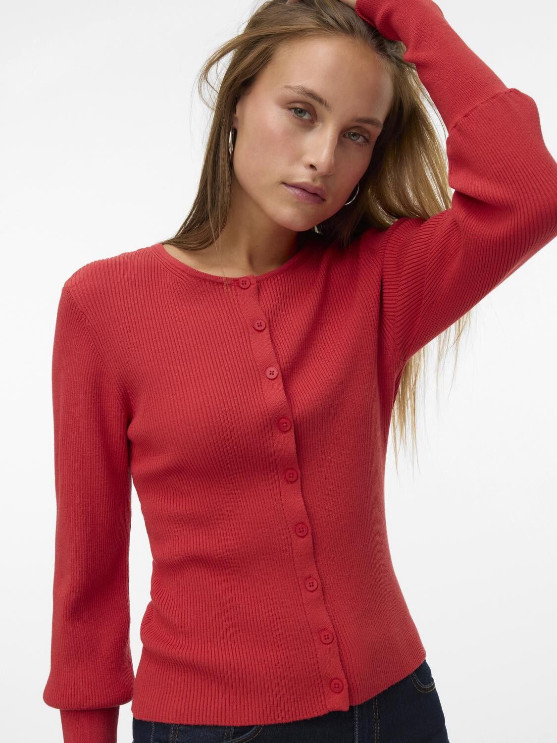 AWOAKLYNN LS O-NECK KNIT CARDIGAN