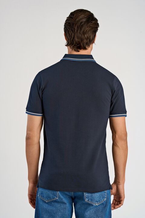 Polo shirt w. contrast piping