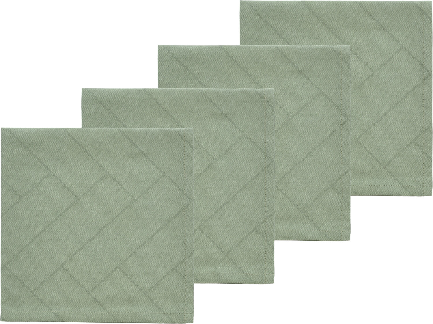 T&oslash;yservietter Tiles Hedge Green 4 stk.