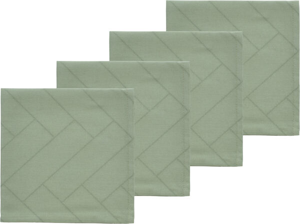 Tøyservietter Tiles Hedge Green 4 stk.