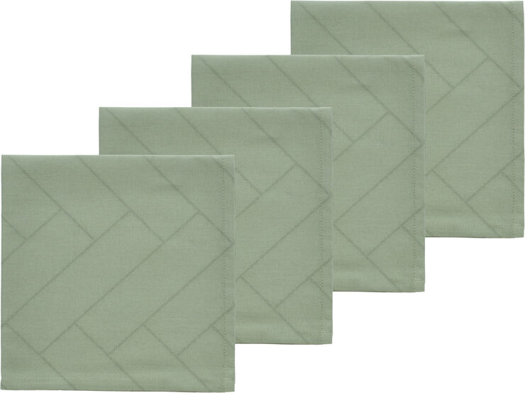 Tøyservietter Tiles Hedge Green 4 stk.