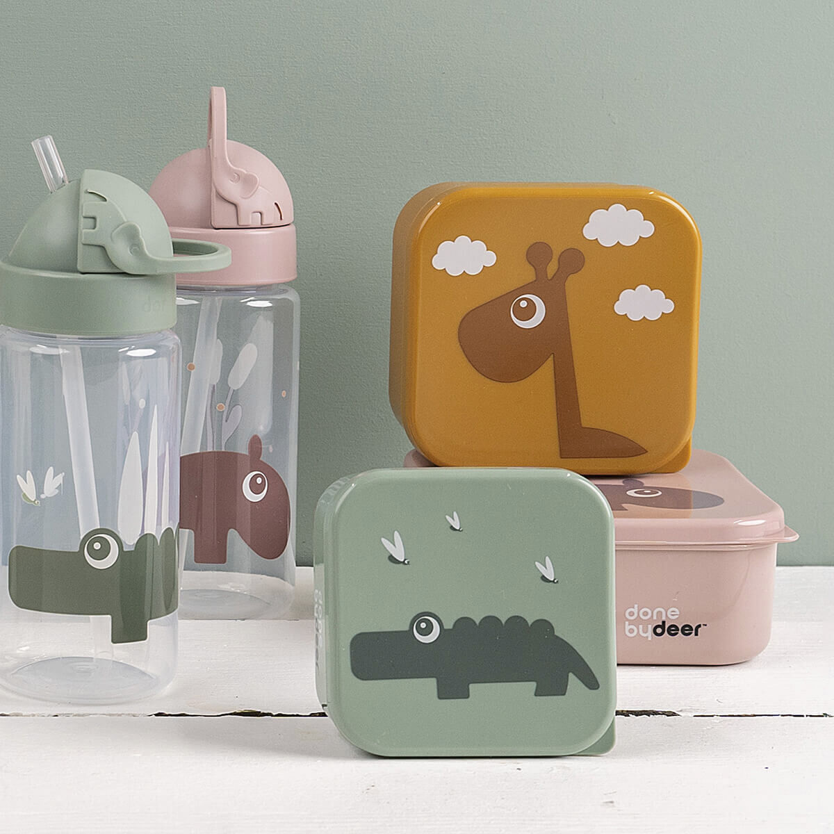 Drikkedunk m/ suger&oslash;r Croco Gr&oslash;n