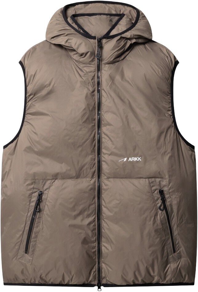 Insulated Hooded Vest Brown