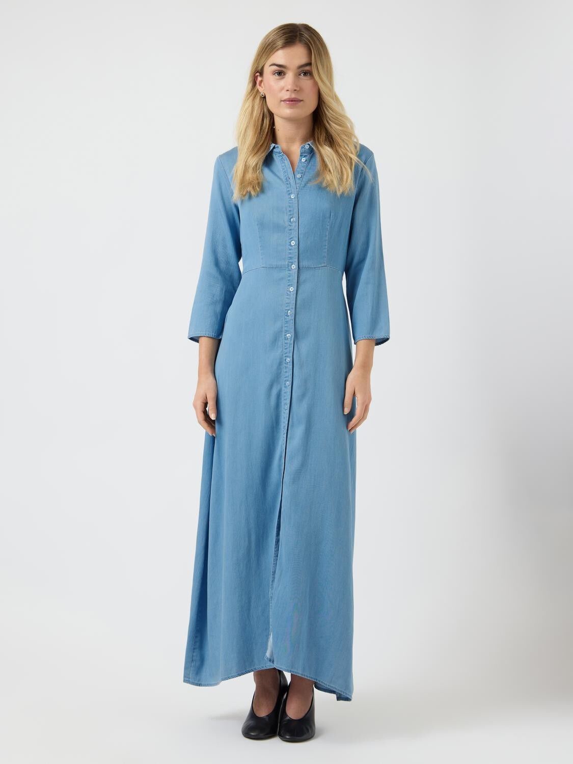 Yassavanna 3/4 Long Chambray Dress - Ex