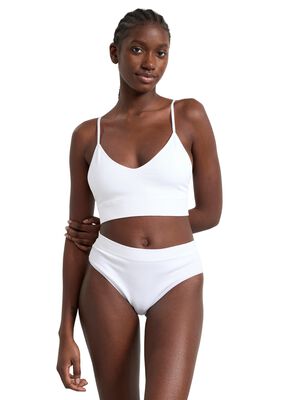 Myk ribbet bh uten s&oslash;mmer med v-ringning