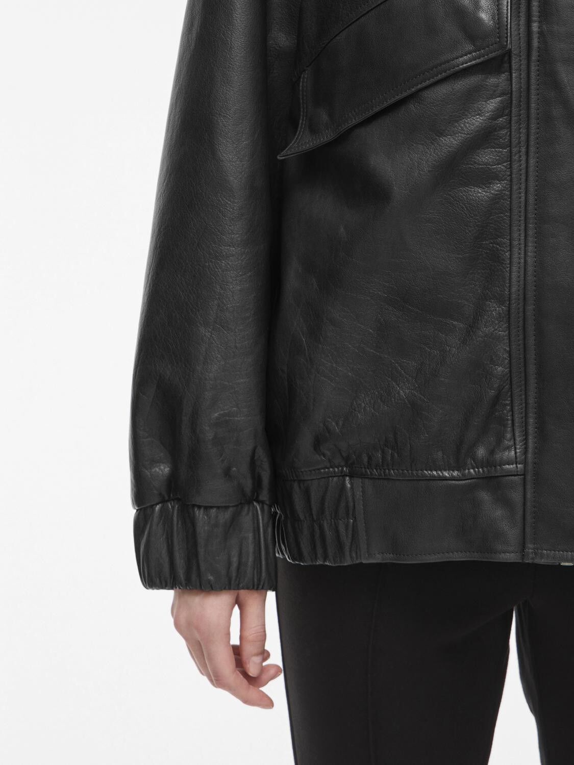 ROUSIMONE LS OVERSIZED LEATHER JACK