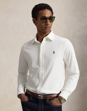 STRCH OXFORD INTRLK-KNT-SHIRT
