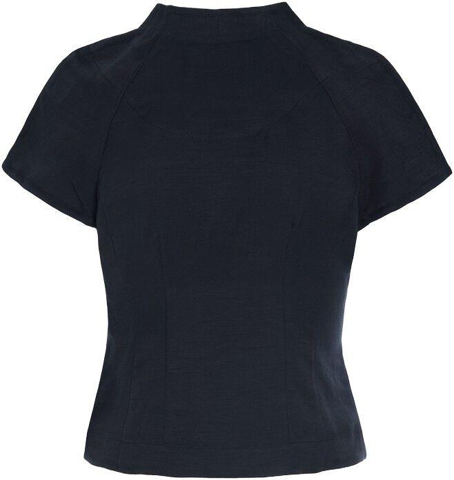 Sukosu kort&aelig;rmet bluse