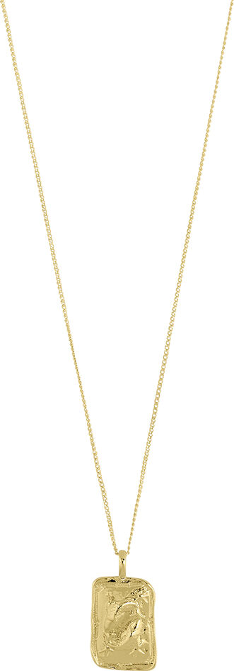 PISCES recycled Zodiac Sign necklace, gold-plated