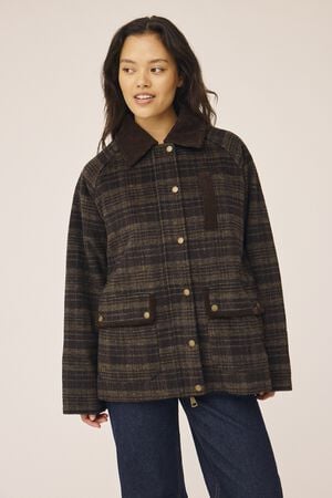 Emmy Wool 9 Jacket with corduroy details - GRS