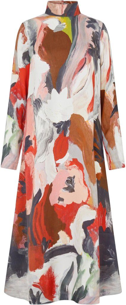 2263 Dry Viscose, Long Sleeve Midi Dress