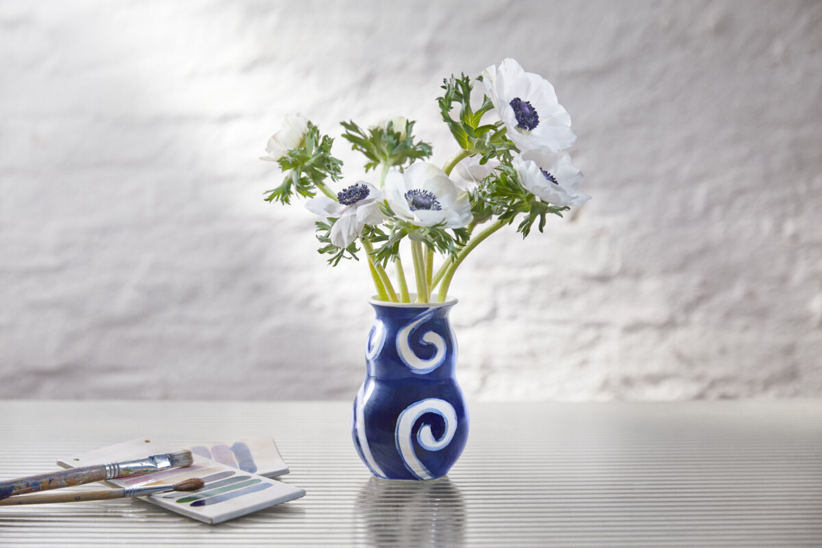 Tulle Vase H13 cm bl&aring;