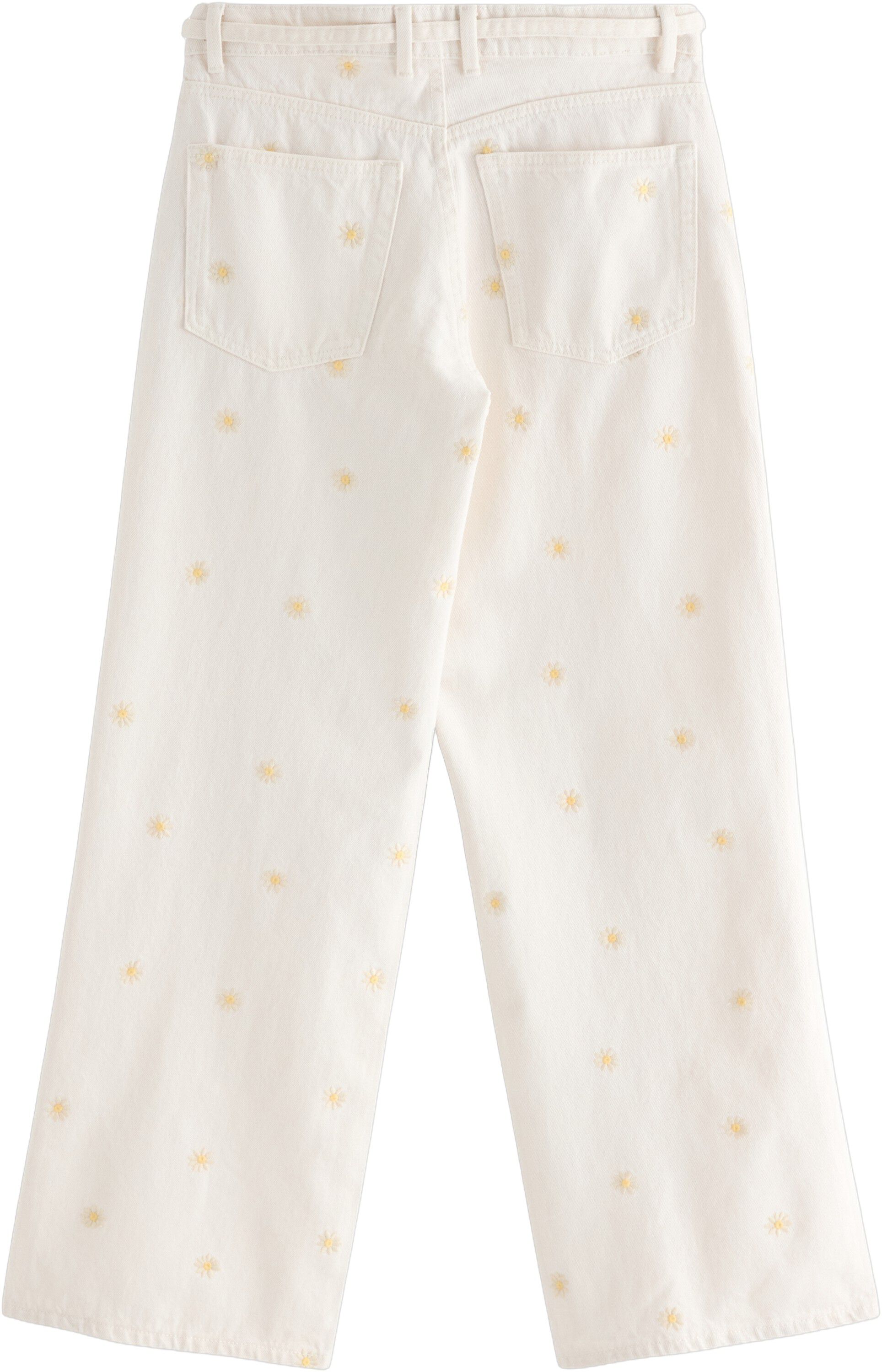 Jeans med mellemh&oslash;j talje i bomulds