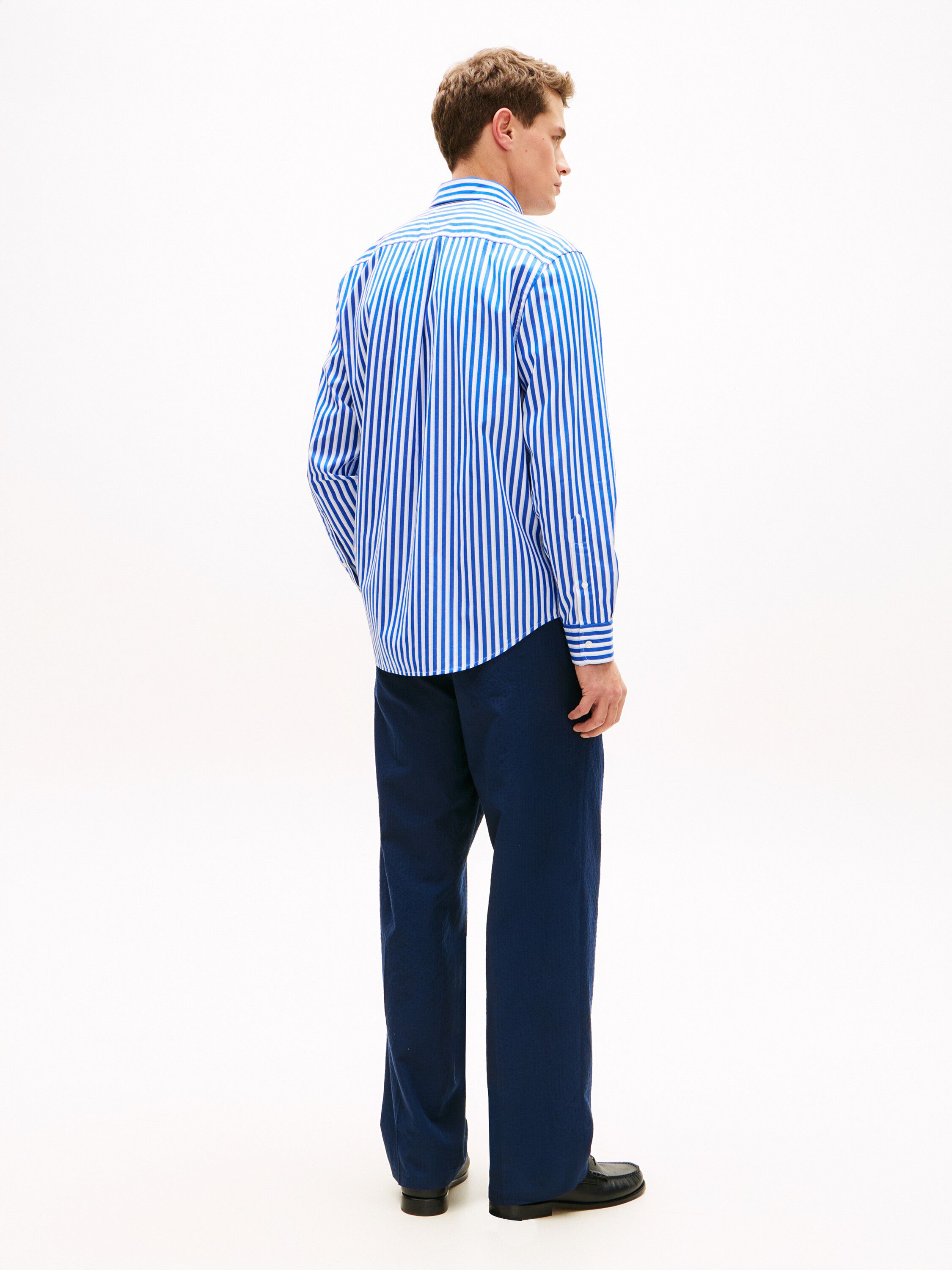 Classic Fit Stripe Poplin Shirt