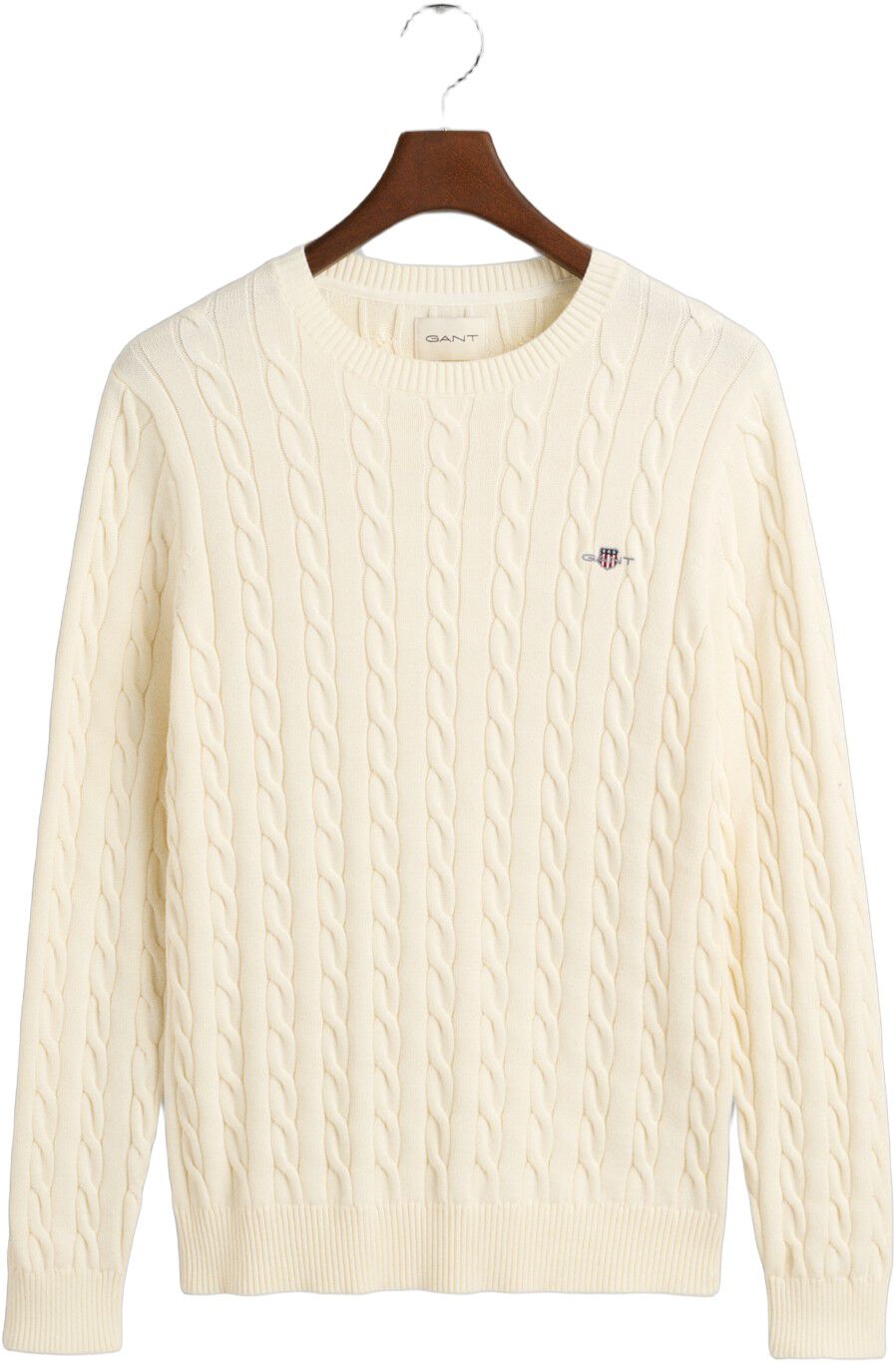COTTON CABLE C-NECK