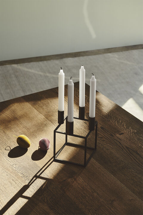 Kubus 4, Candle Holder, Black