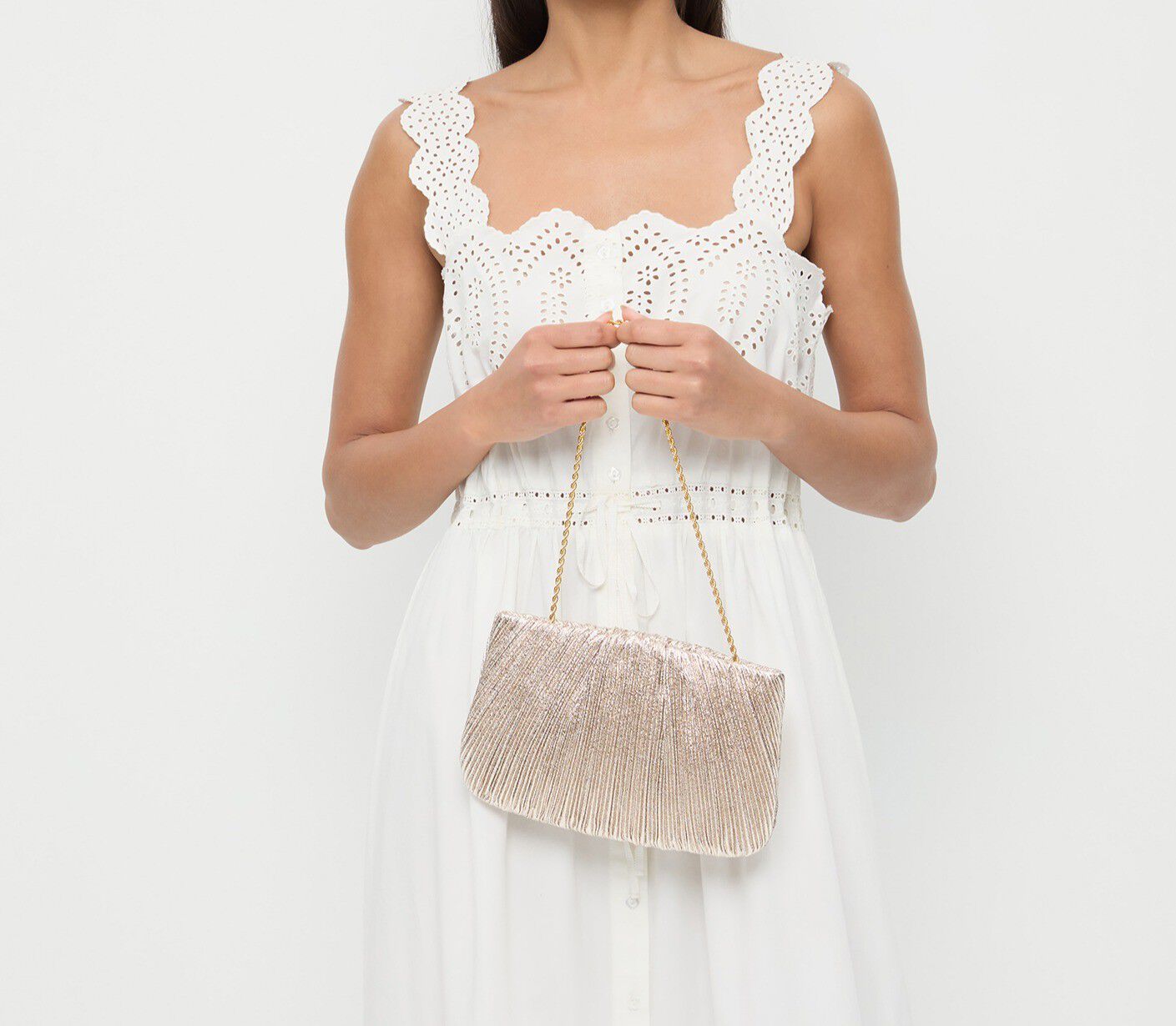 BRIT PLEATED CLUTCH
